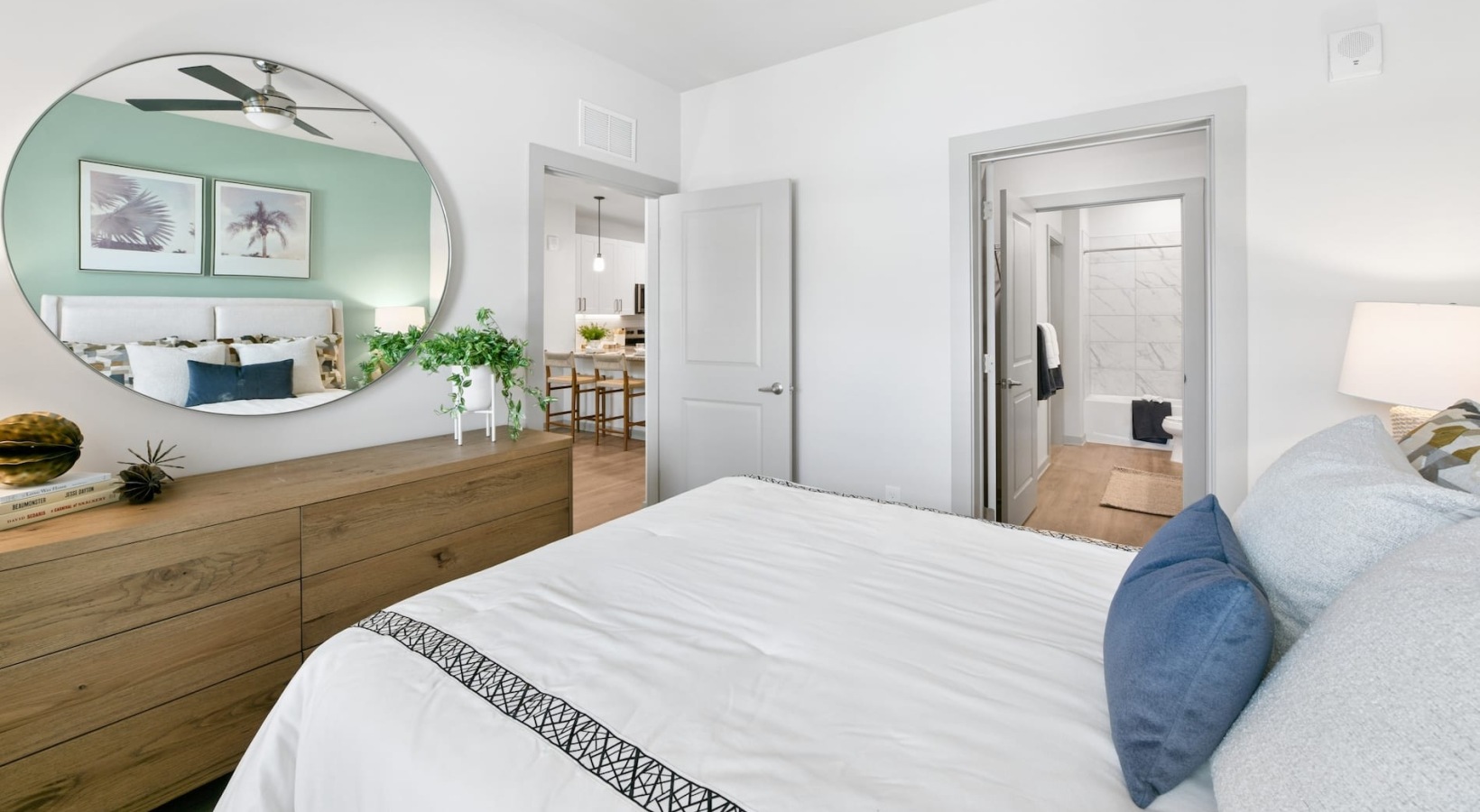 bedroom with modern spaces